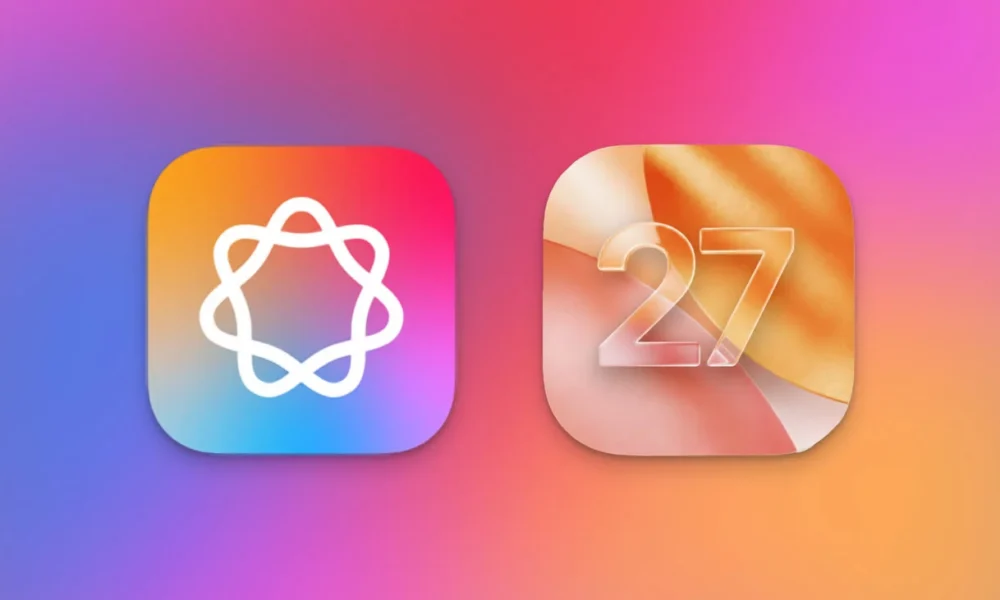 Two app icons: white abstract pattern and the number 27.