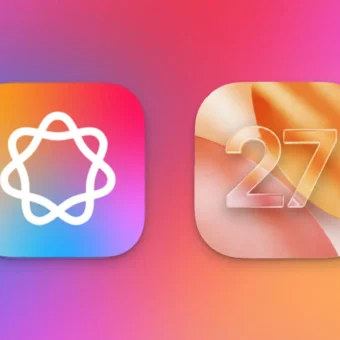 Two app icons: white abstract pattern and the number 27.